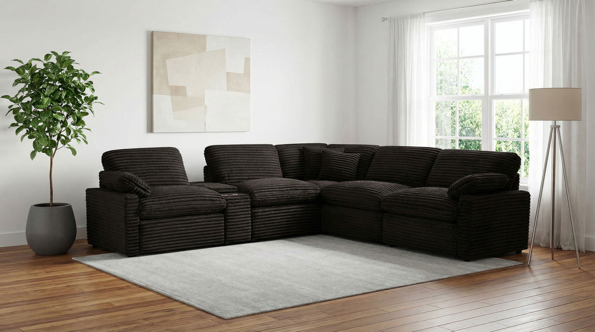 Collins Modular Corner Chair Chocolate Brown