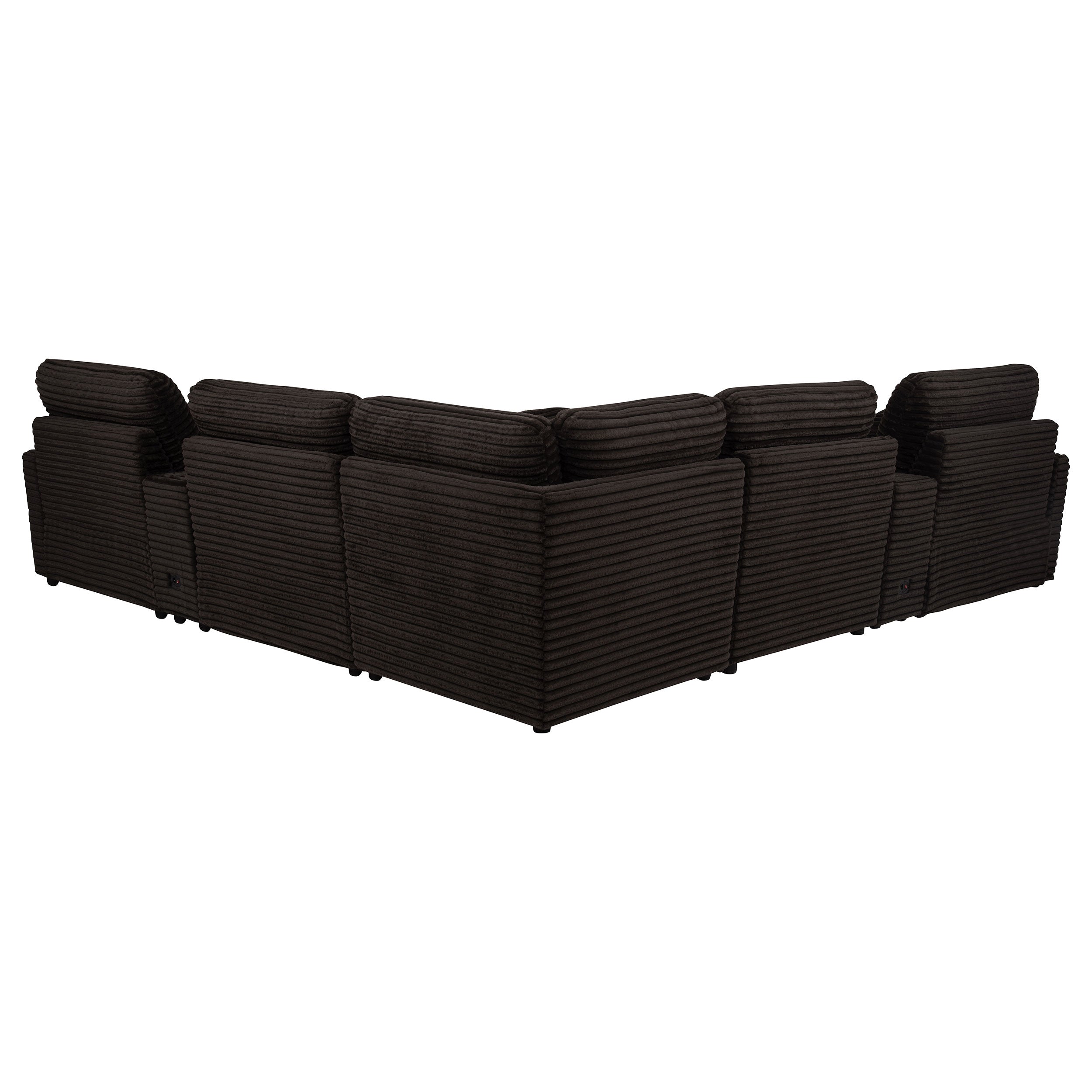 Collins 7-piece Modular Power Reclining Sectional Chocolate Brown