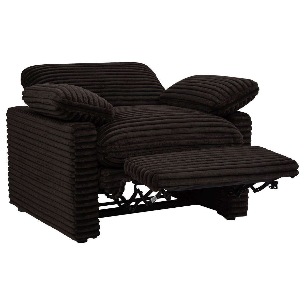 Collins Upholstered Power Recliner Chair Chocolate Brown