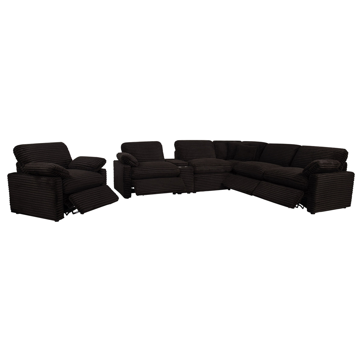 Collins Upholstered Power Recliner Chair Chocolate Brown