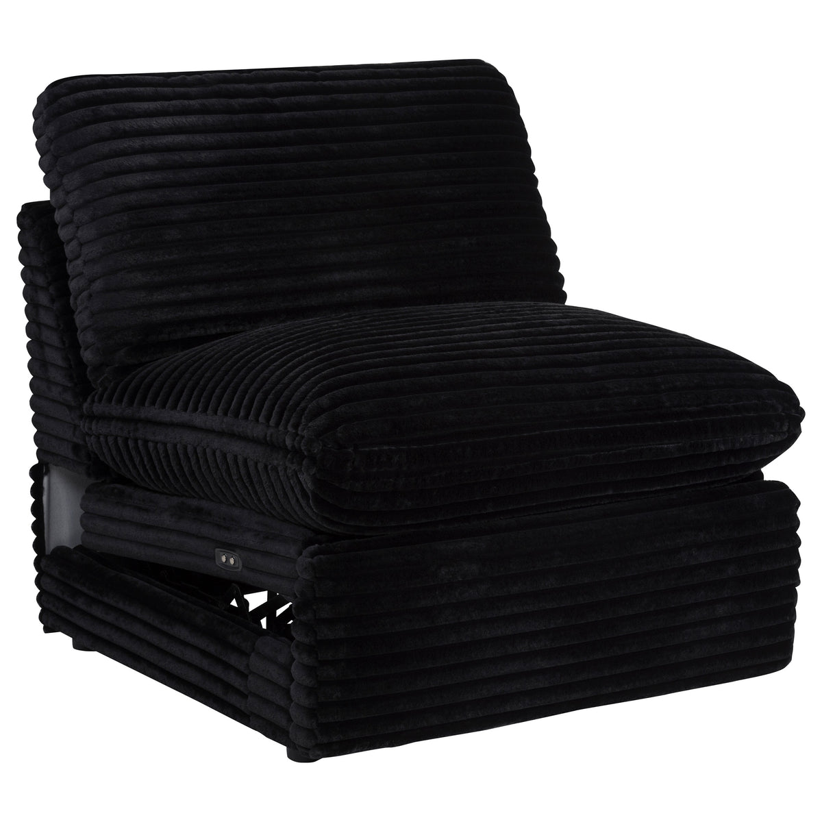 Collins Modular Power Armless Recliner Black