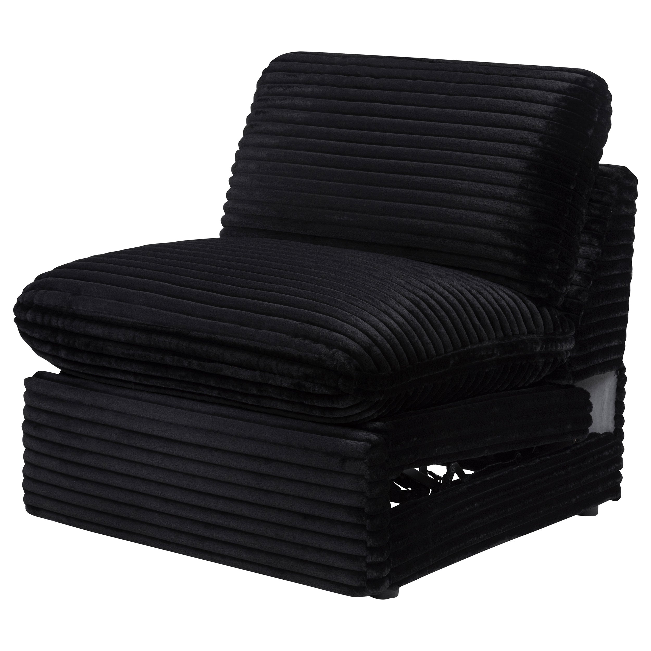 Collins Modular Power Armless Recliner Black