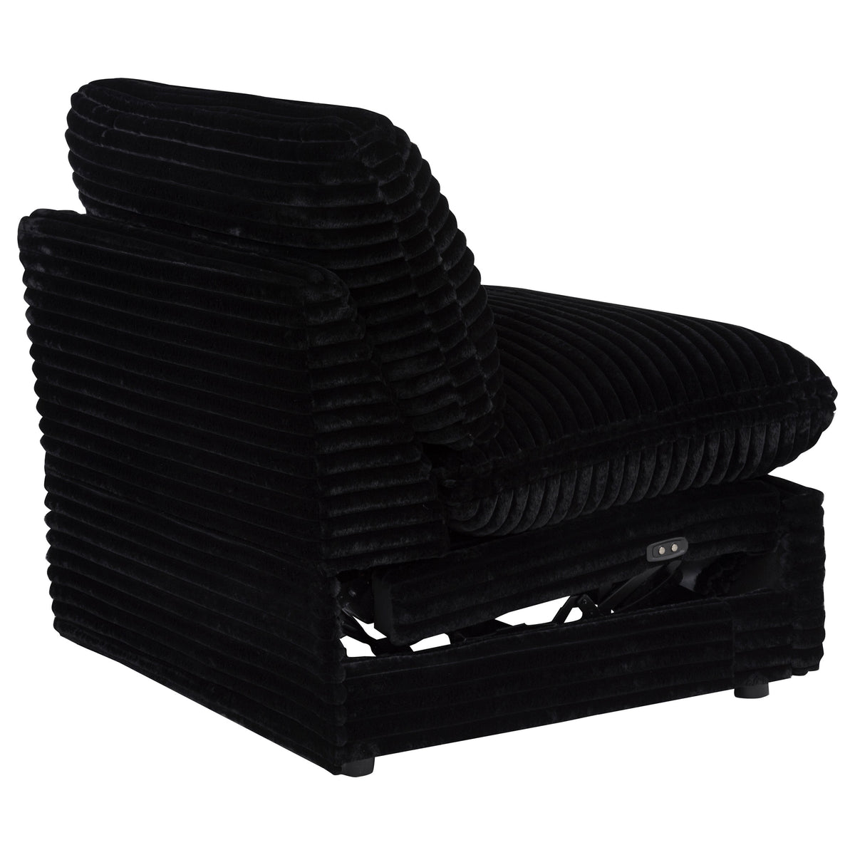 Collins Modular Power Armless Recliner Black