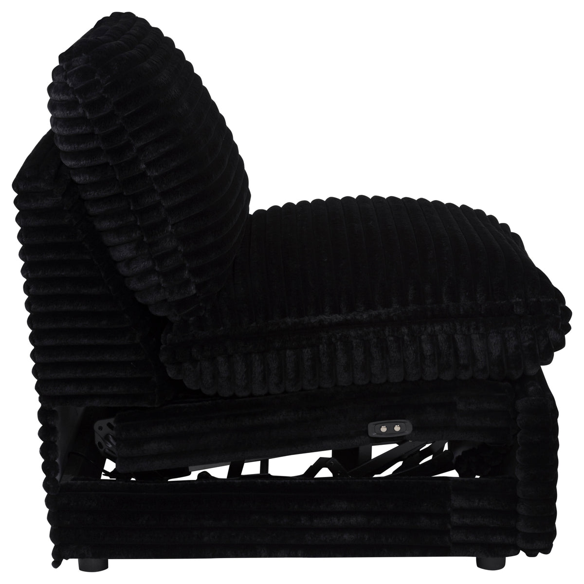 Collins Modular Power Armless Recliner Black