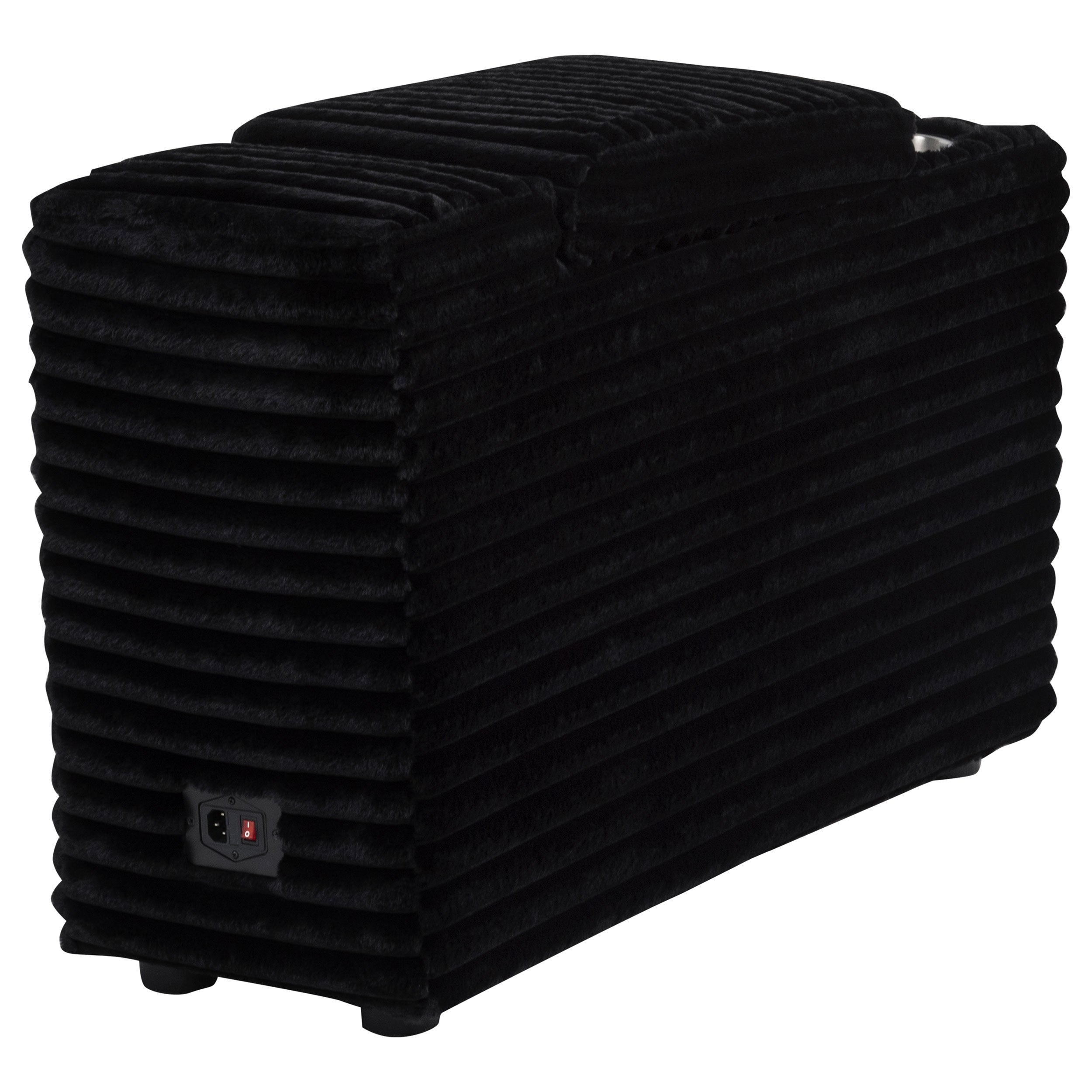 Collins Upholstered Modular Storage Console Black