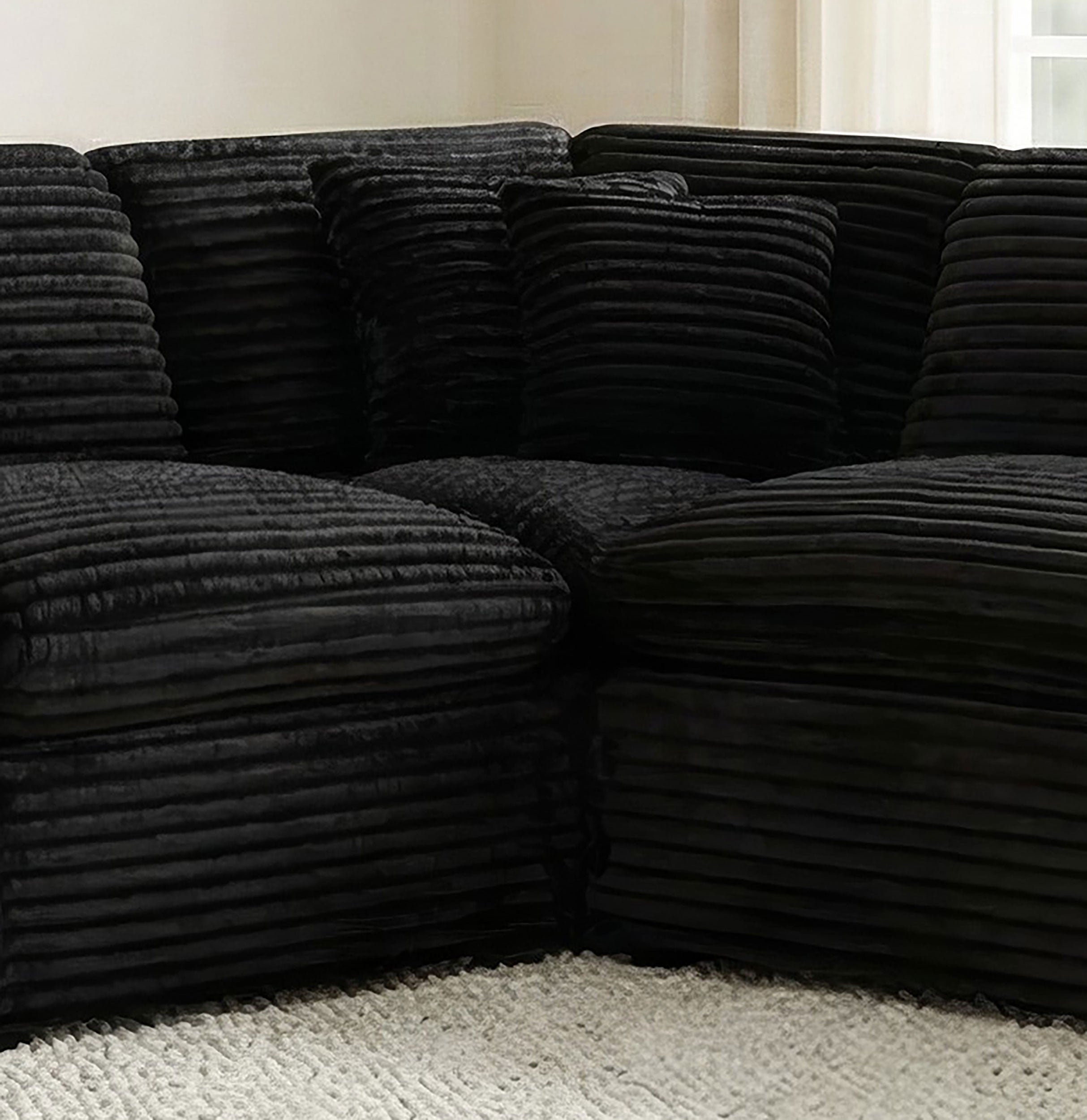 Collins Modular Corner Chair Black