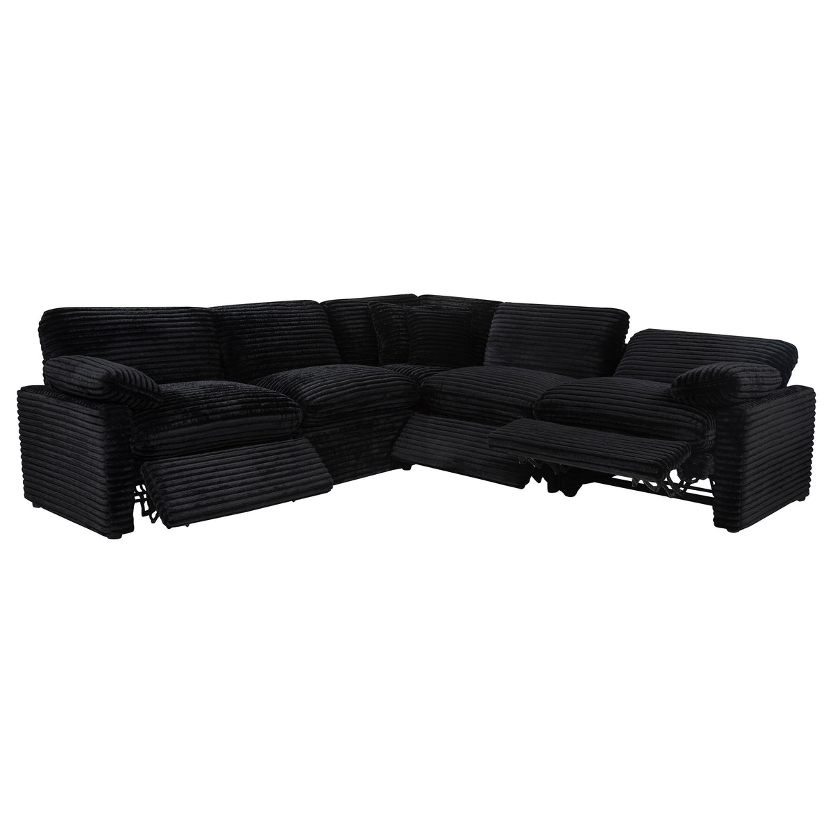 Collins 5-piece Modular Power Reclining Sectional Black