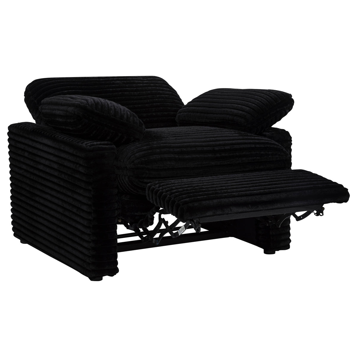 Collins Upholstered Power Recliner Chair Black