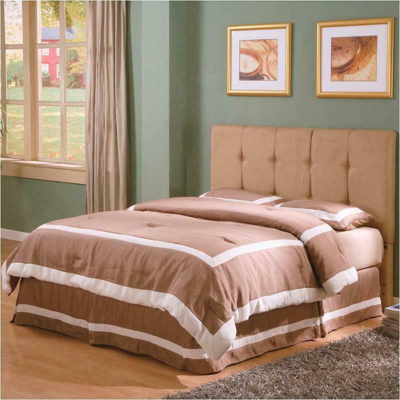 Queen Microfiber Upholstered Tufted Headboard , Tan