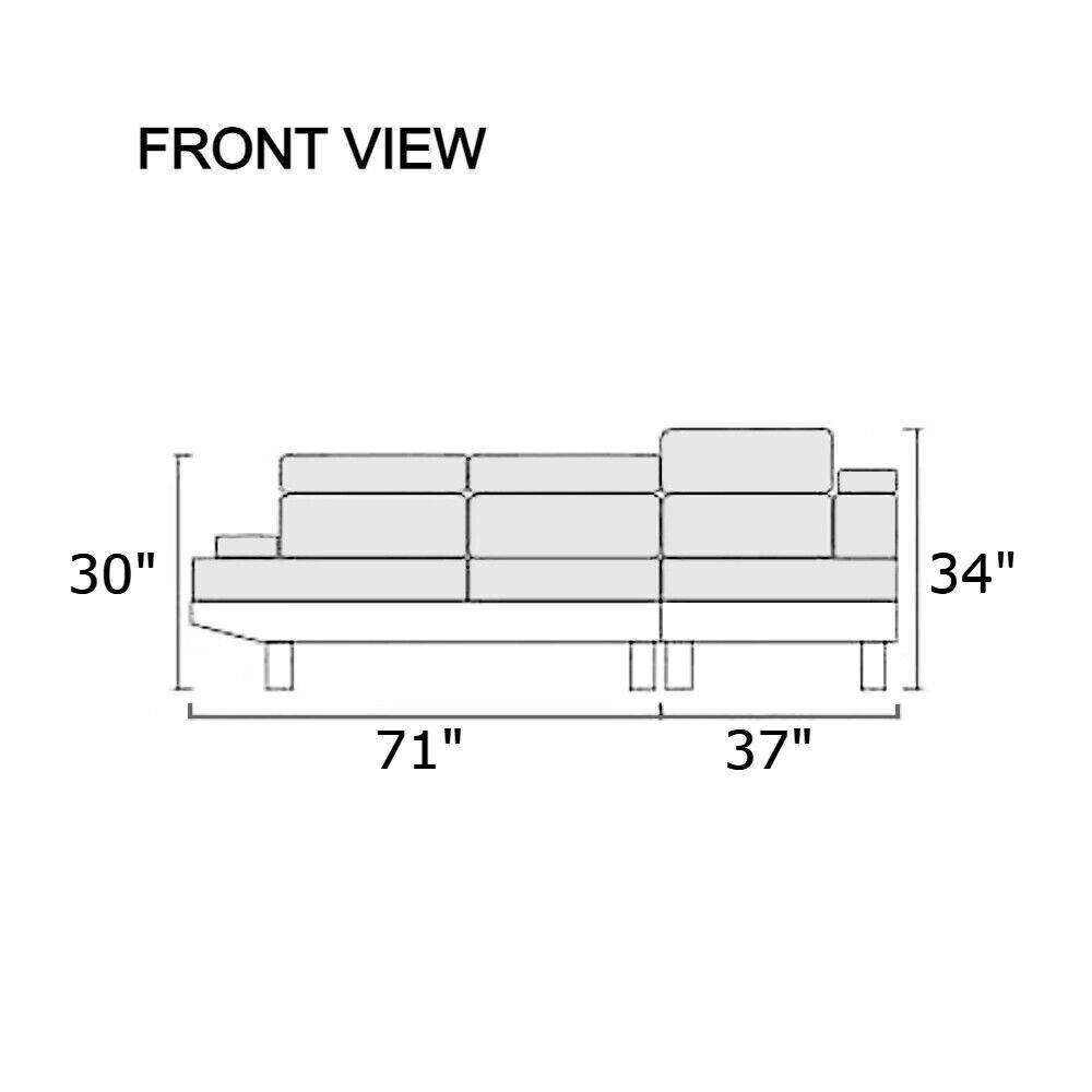 Moderno Contemporary White Living room Sectional Sofa Set In Vegan leather