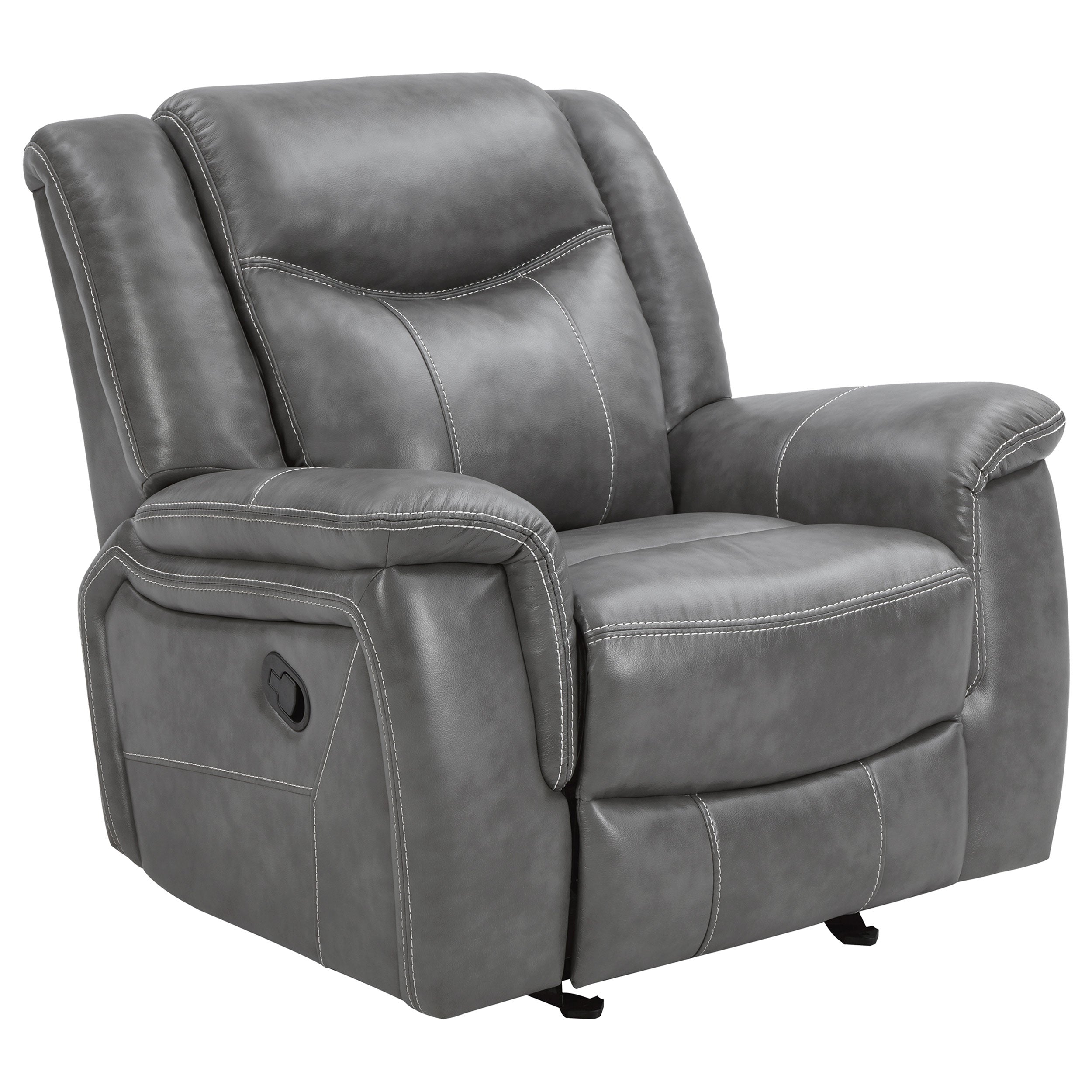 Conrad 3-piece Upholstered Padded Arm Motion Sofa Set In Grey
