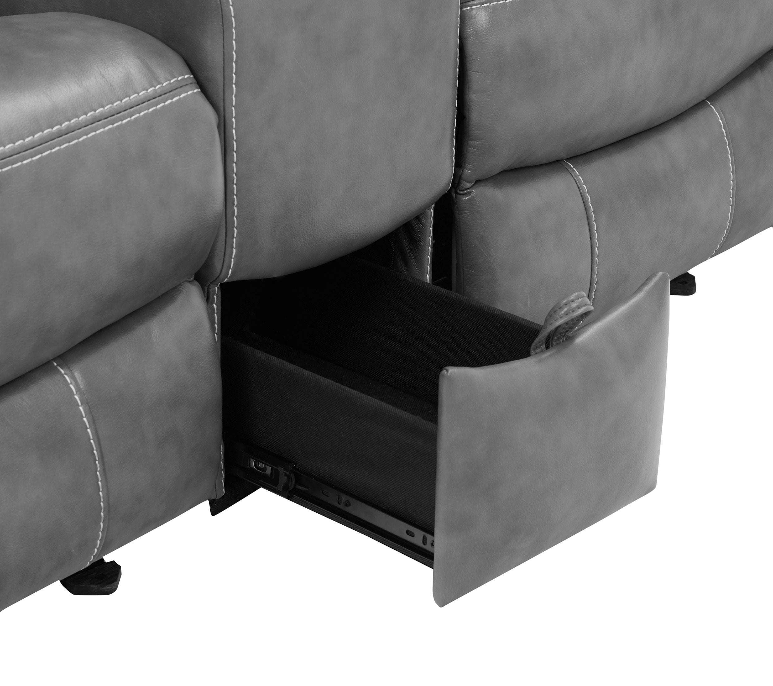 Conrad 3-piece Upholstered Padded Arm Motion Sofa Set In Grey