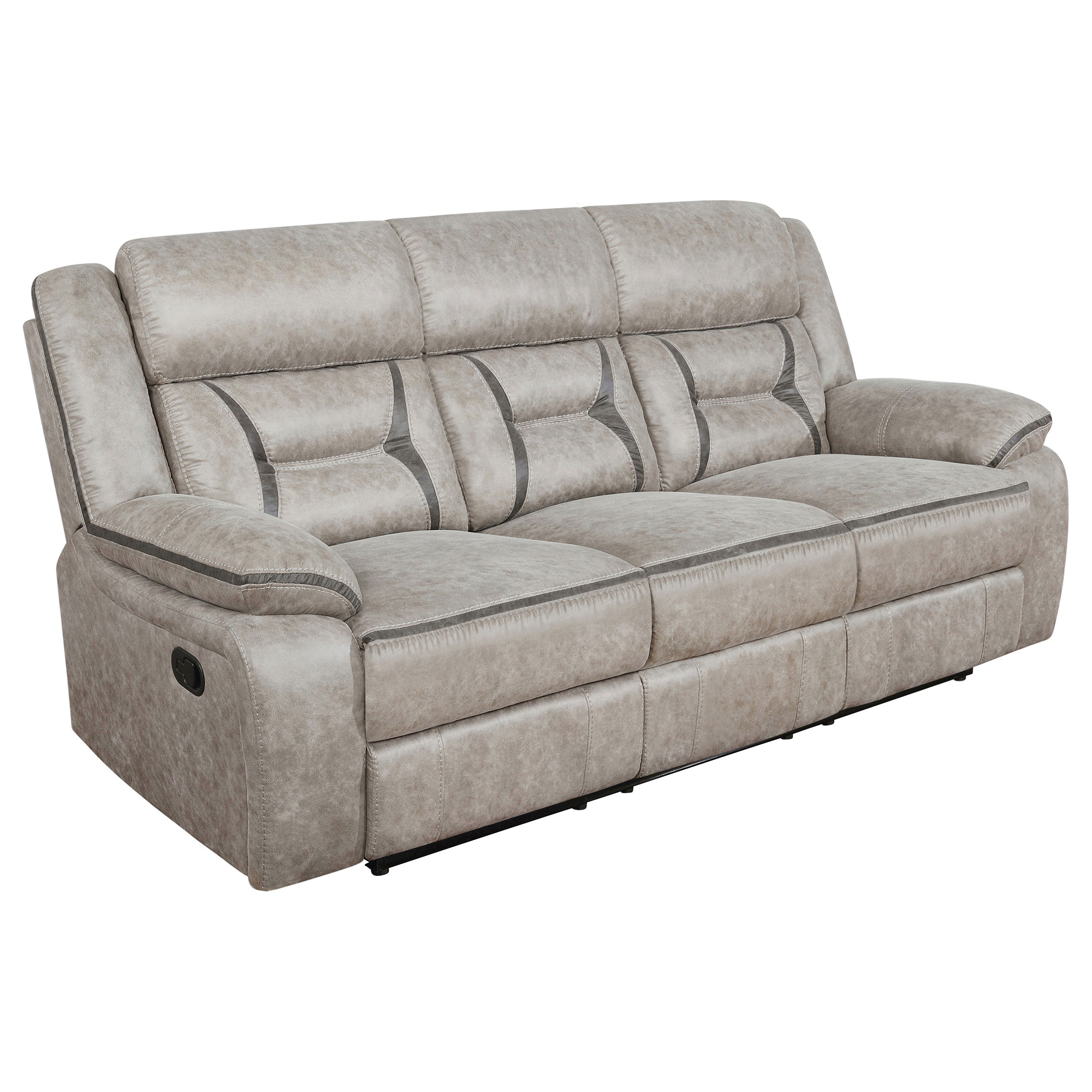 Greer Reclining Sofa Set - 3 Piece - Taupe