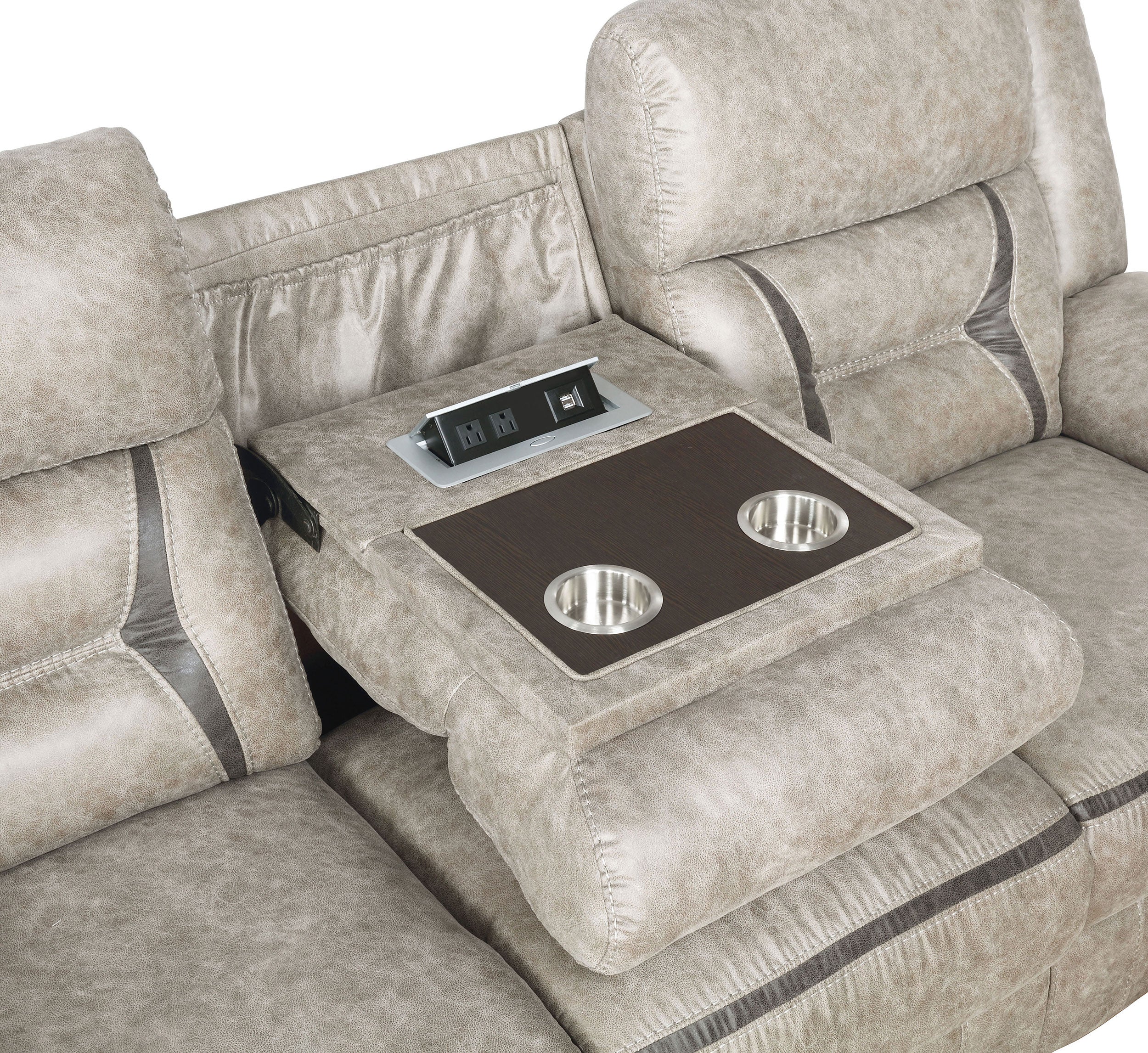 Greer Reclining Sofa Set - 3 Piece - Taupe