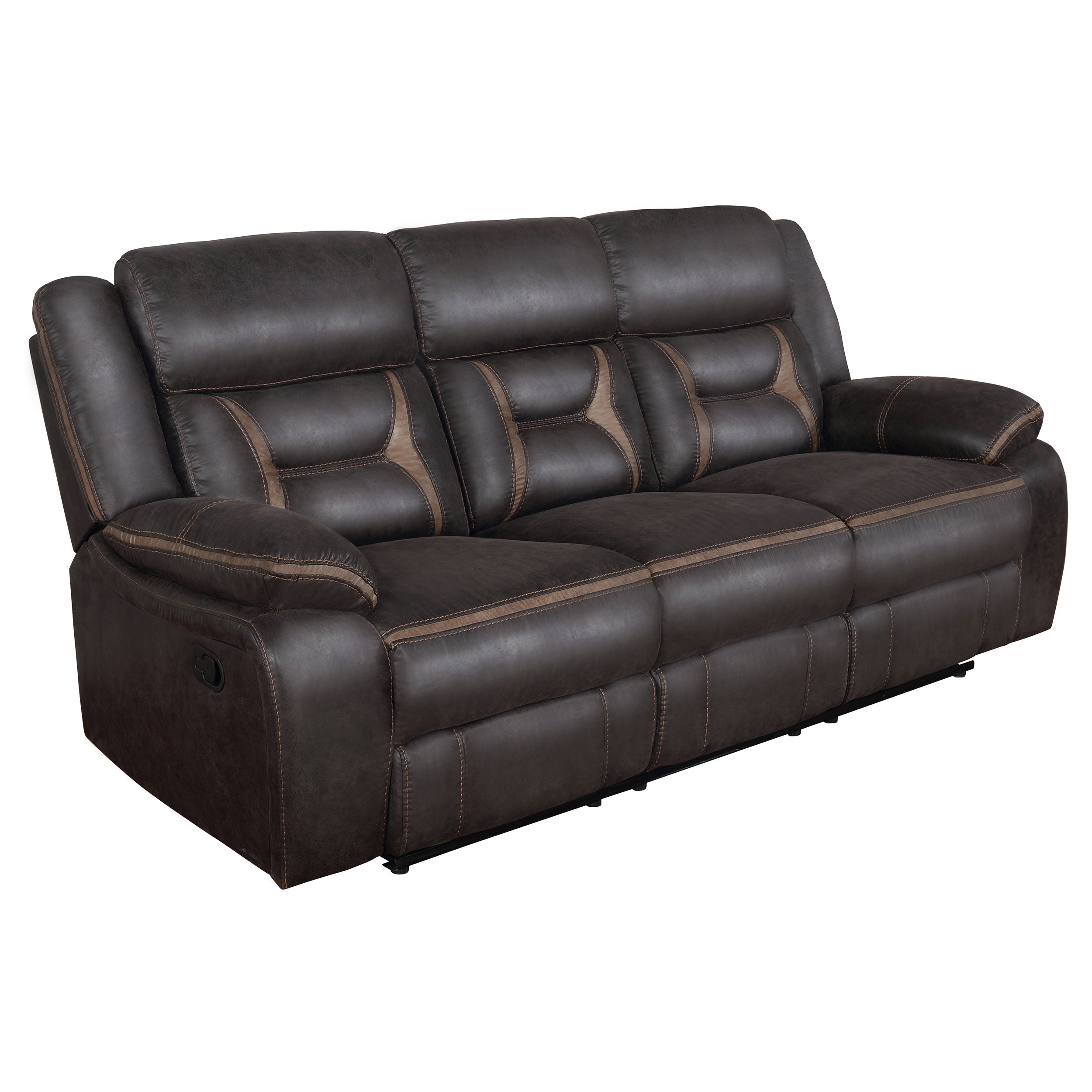 Greer Reclining Sofa Set - 3 Piece - Brown