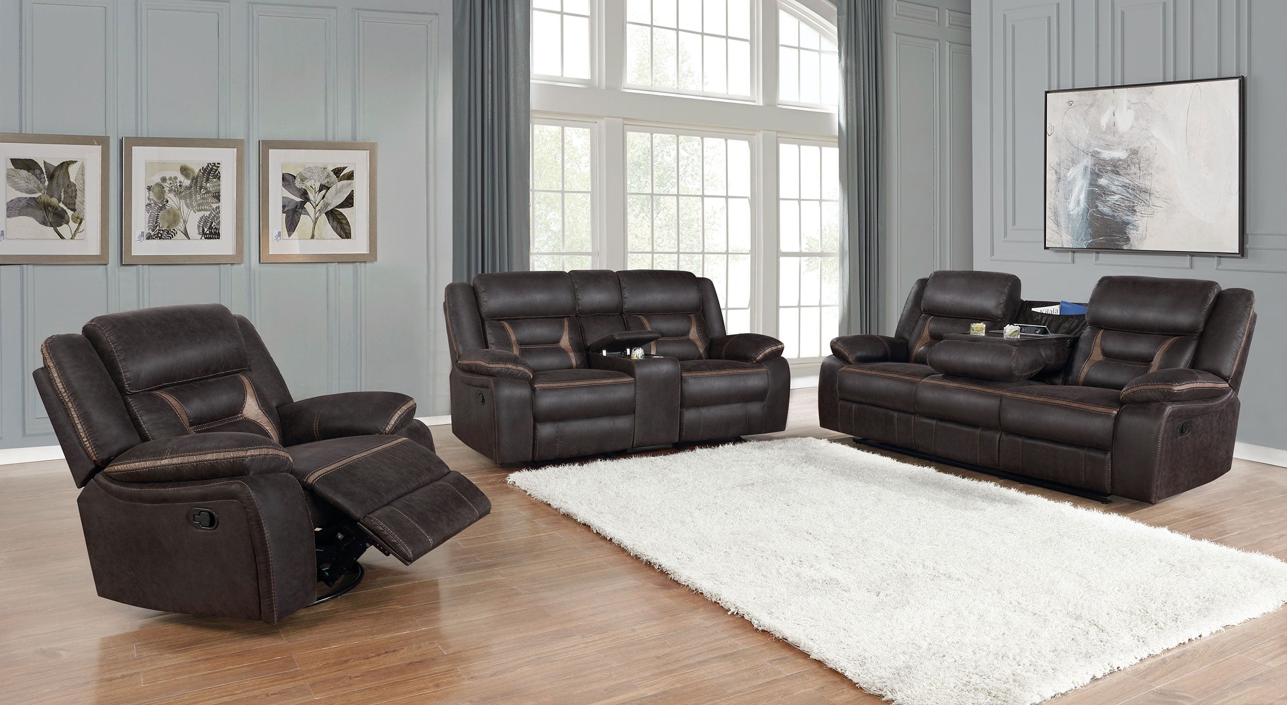 Greer Swivel Glider Recliner - Brown