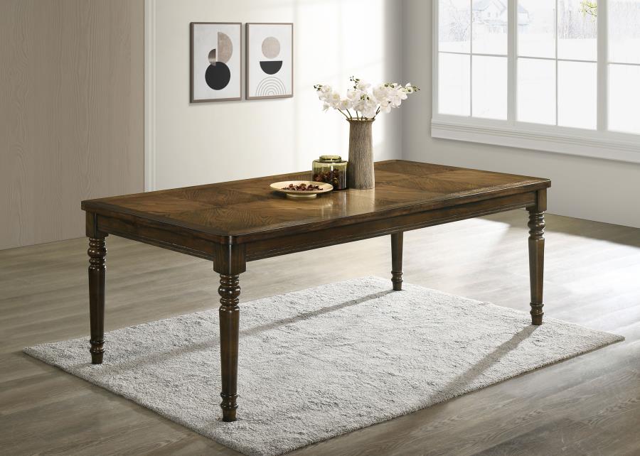 Rustic Rectangular 87-inch Wood Dining Table Chestnut