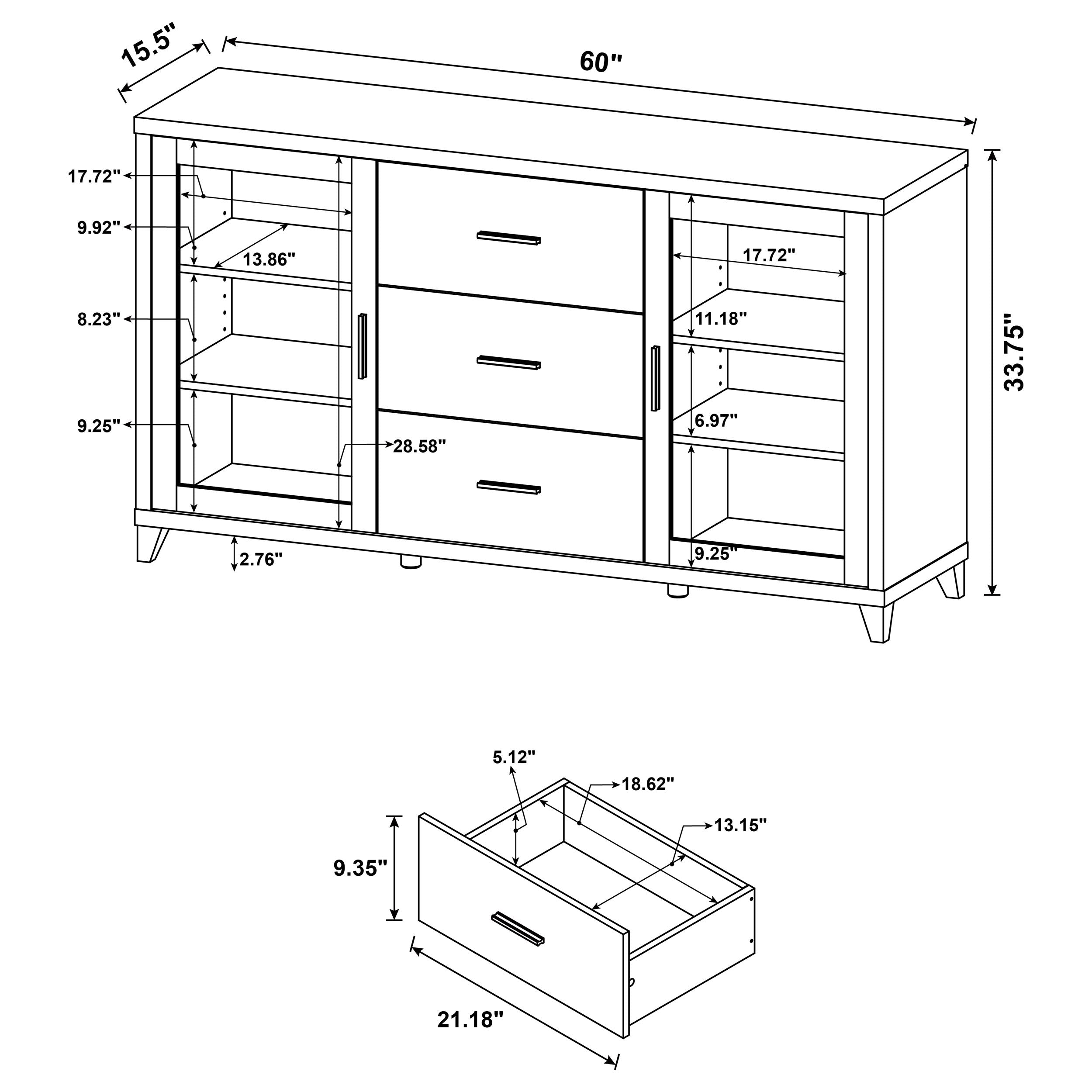 Lewes 60" TV Stand