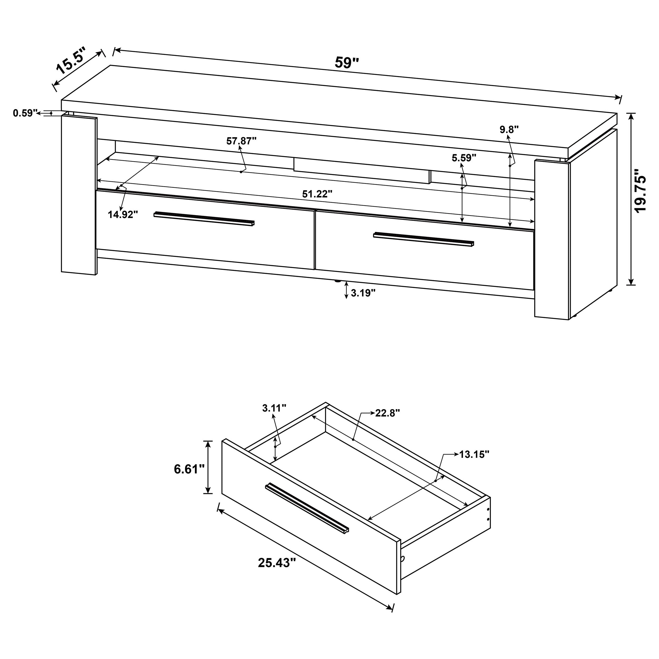 Elkton 59" TV Stand