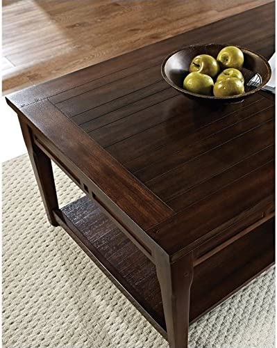 Crestline Lift-Top w/Casters Cocktail Table in Cherry Finish