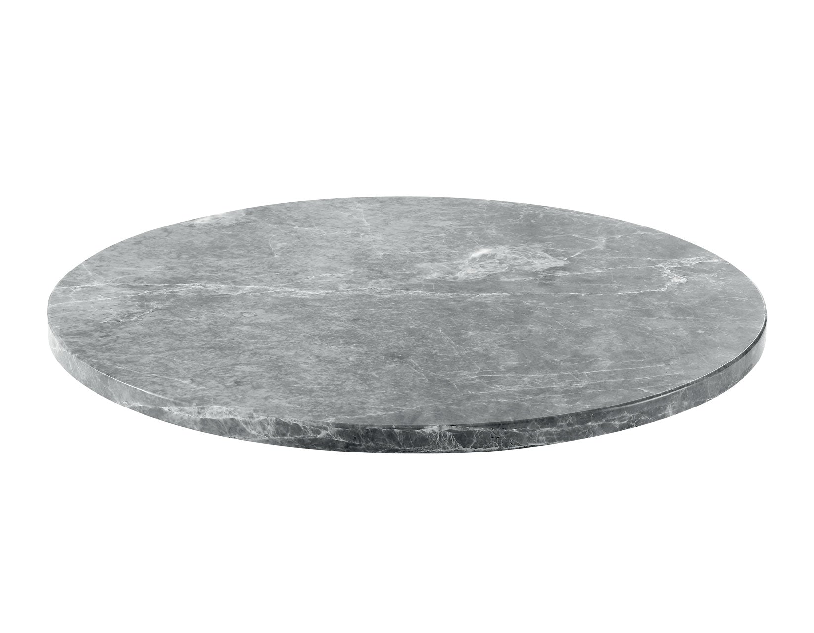 Kaza 18 Inch Round Gray Marble Lazy Susan