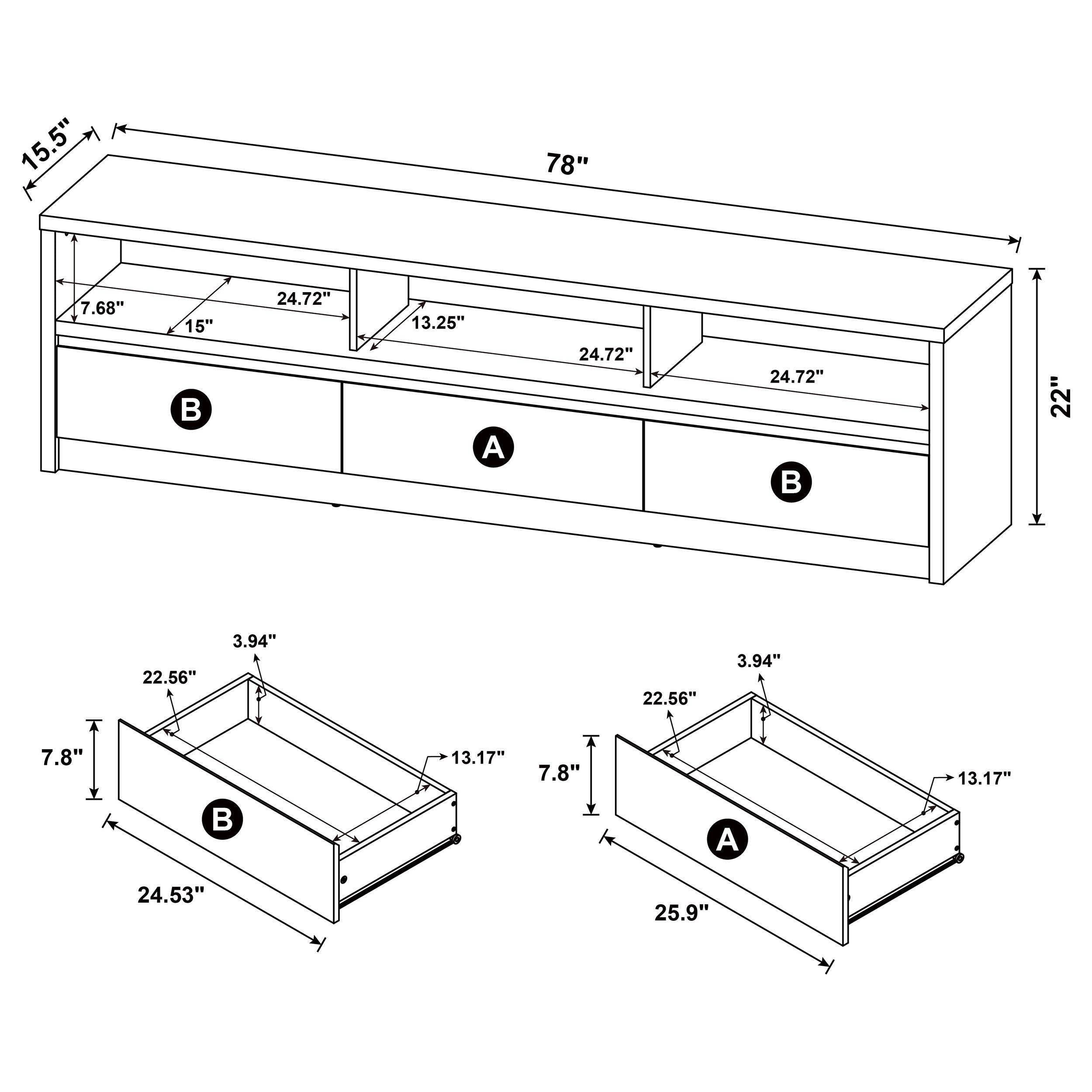 Rutland 78" TV Stand