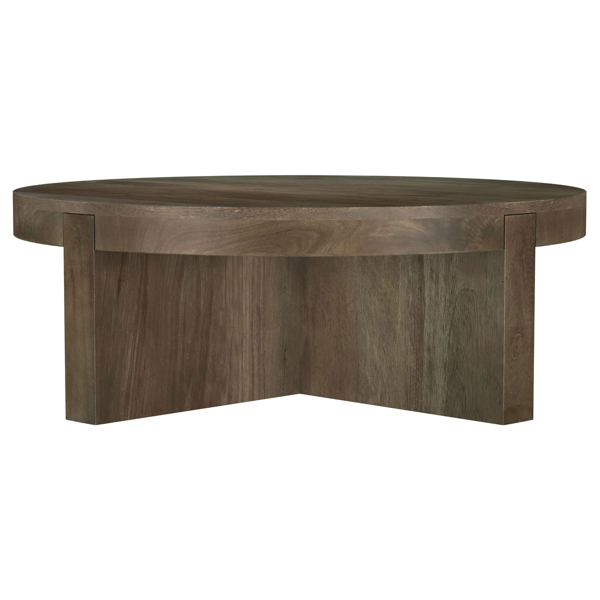 Kinkaid 3-piece Round Mango Wood Coffee Table Set Brown