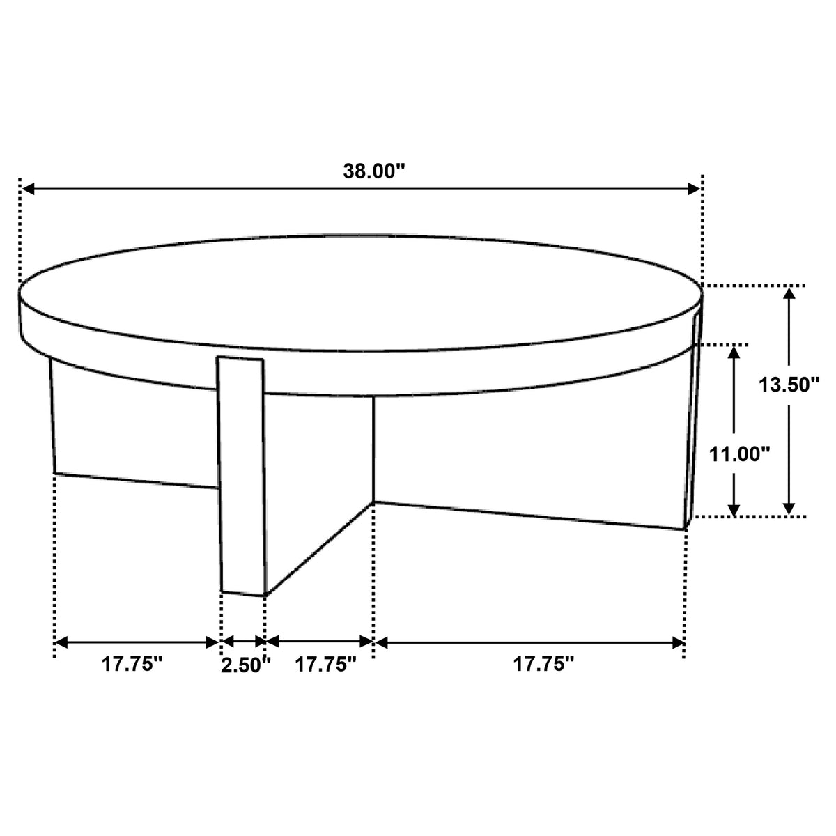Kinkaid Round Mango Wood Coffee Table Brown