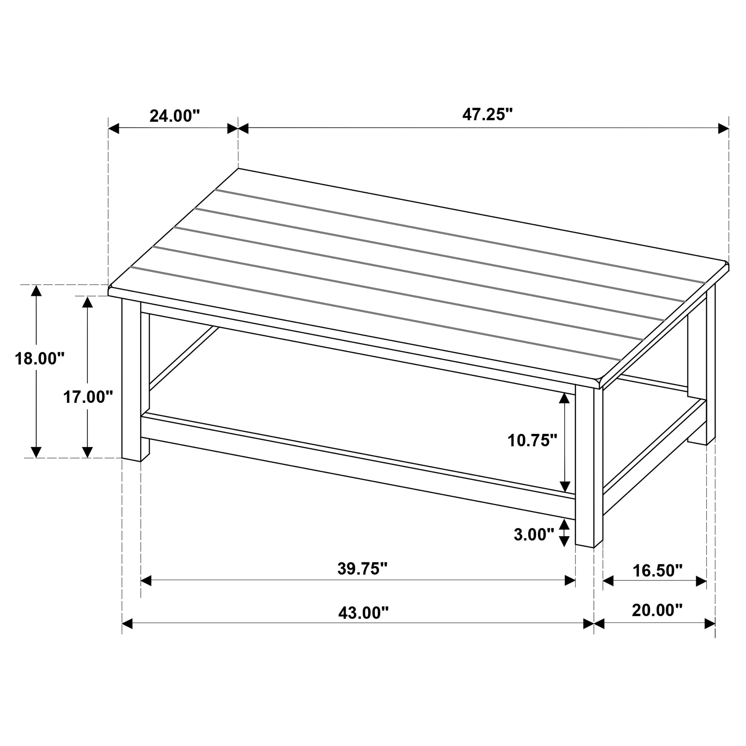Payne Coffee Table Set (1-drawer End Table)