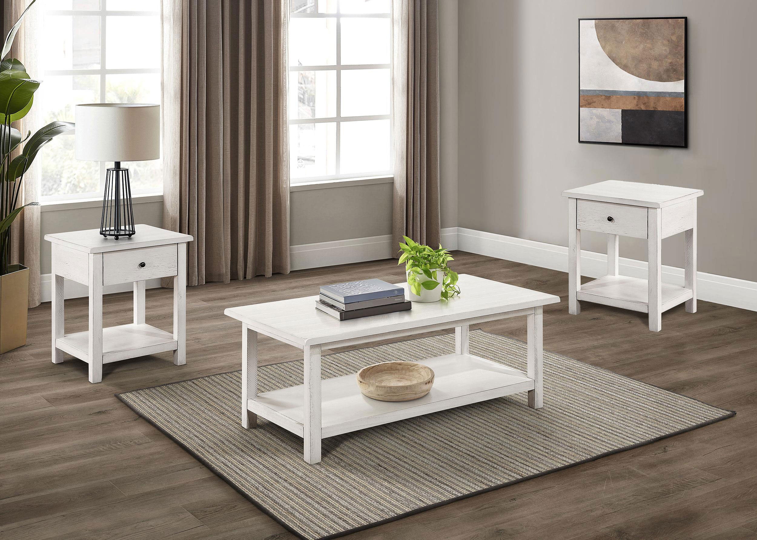 Payne Coffee Table Set (1-drawer End Table)