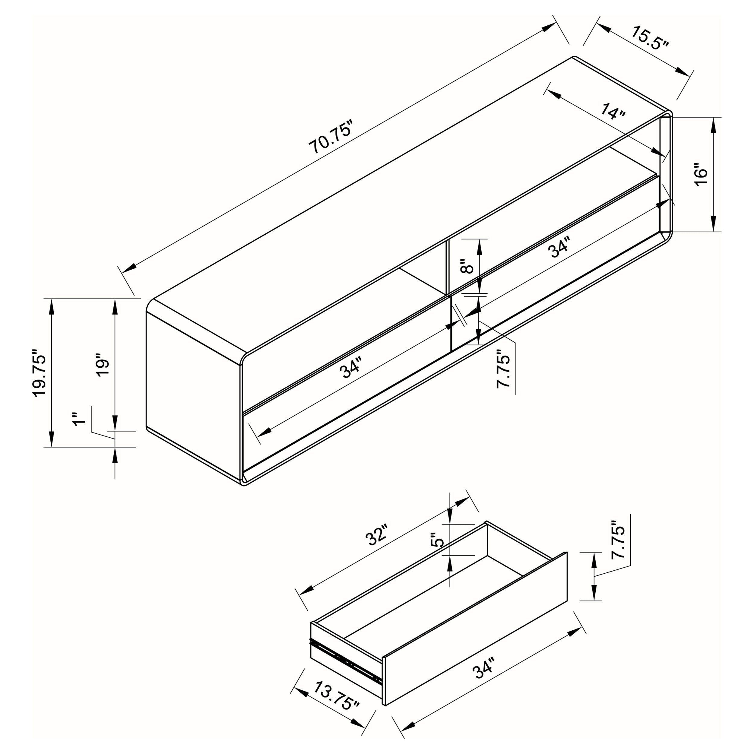Ellice 71" TV Stand