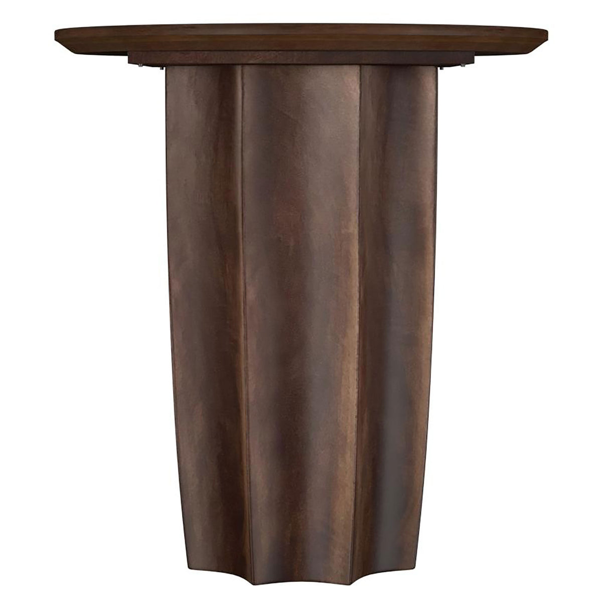Cayenne Solid Mango Wood Accent Side End Table Walnut