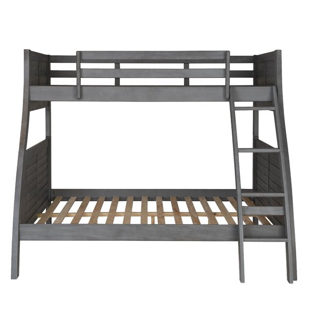 Powell Easton Twin Over Full Bunk Bed In Grey