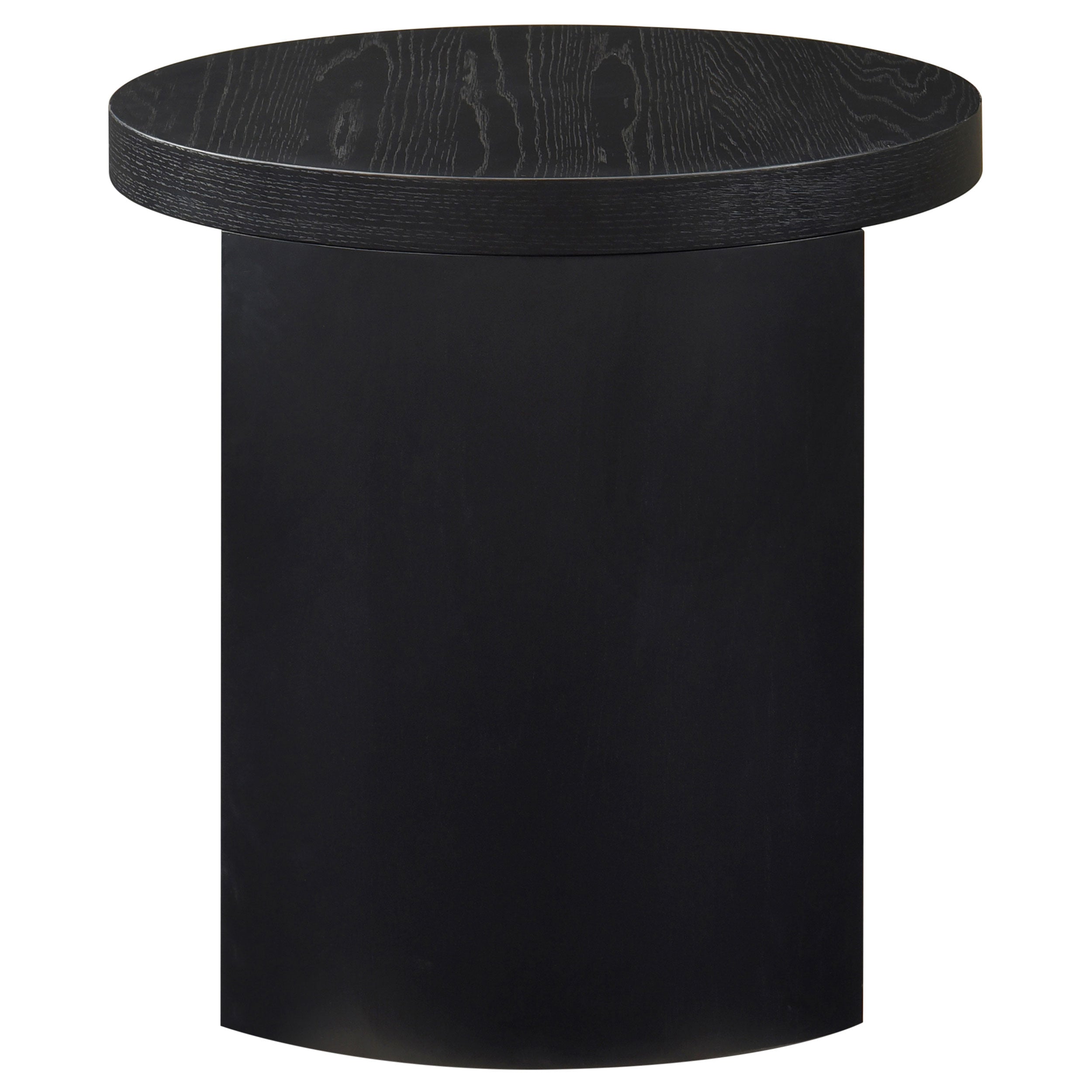 Sweeney 24-inch Round Wood Occasional Side End Table Black