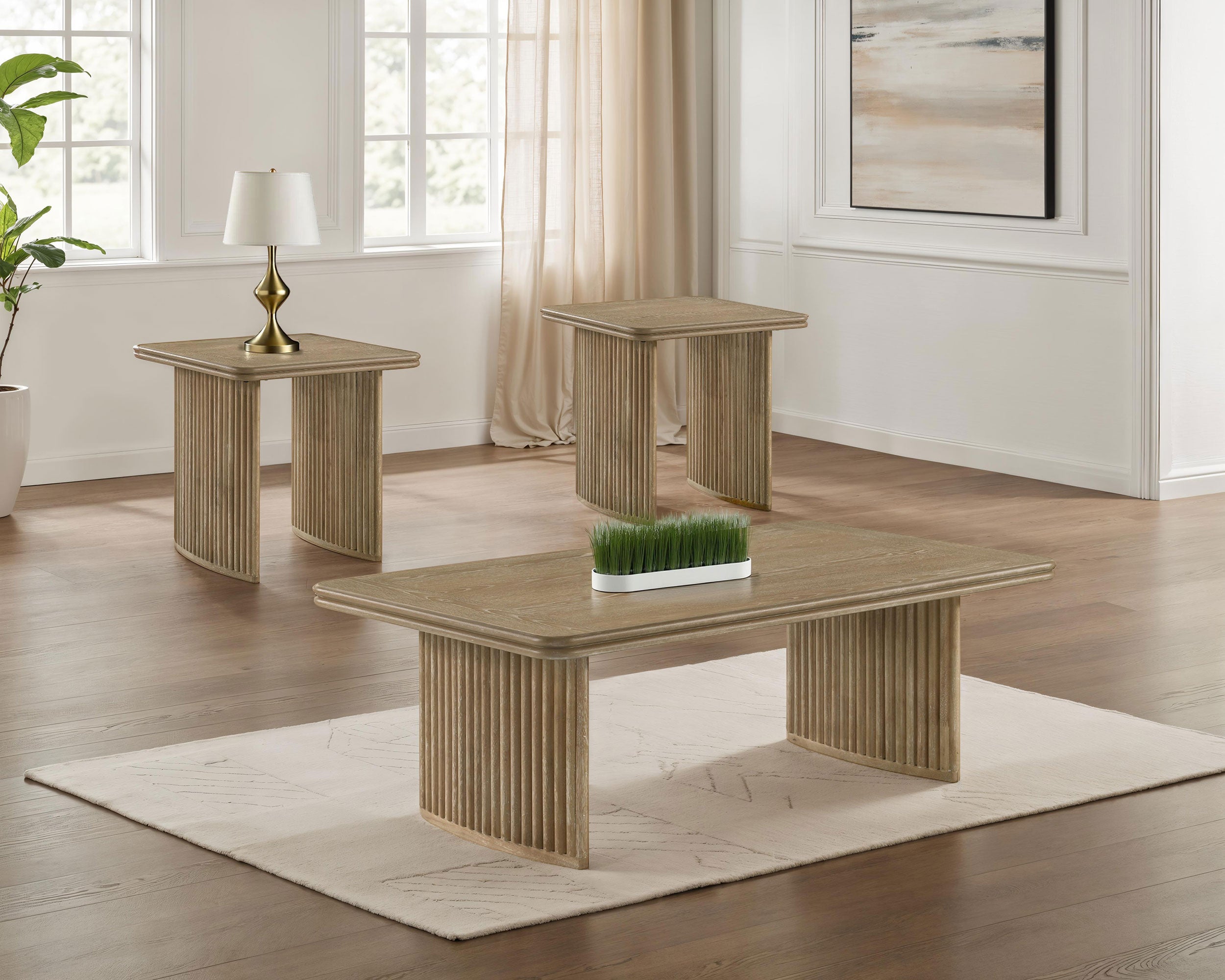 Adina Rectangular Coffee Table Set