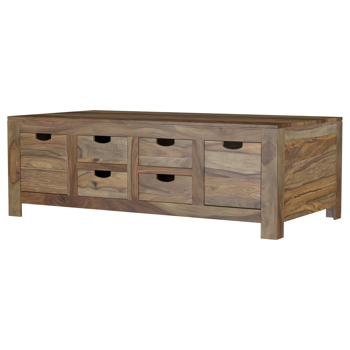 Esther 2-piece Solid Wood Coffee Table Set Natural Sheesham