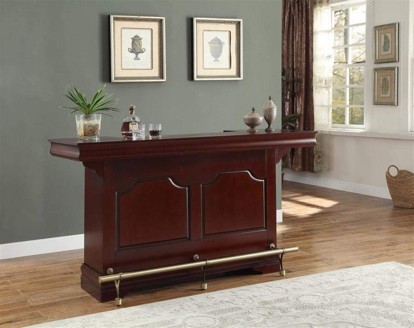 Coaster Lambert Bar Unit with Sink Cherry