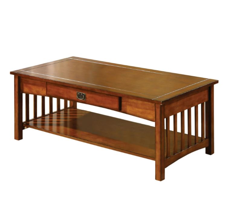 Mission Style 3 PC Occasional Coffee Table Set in Antique oak