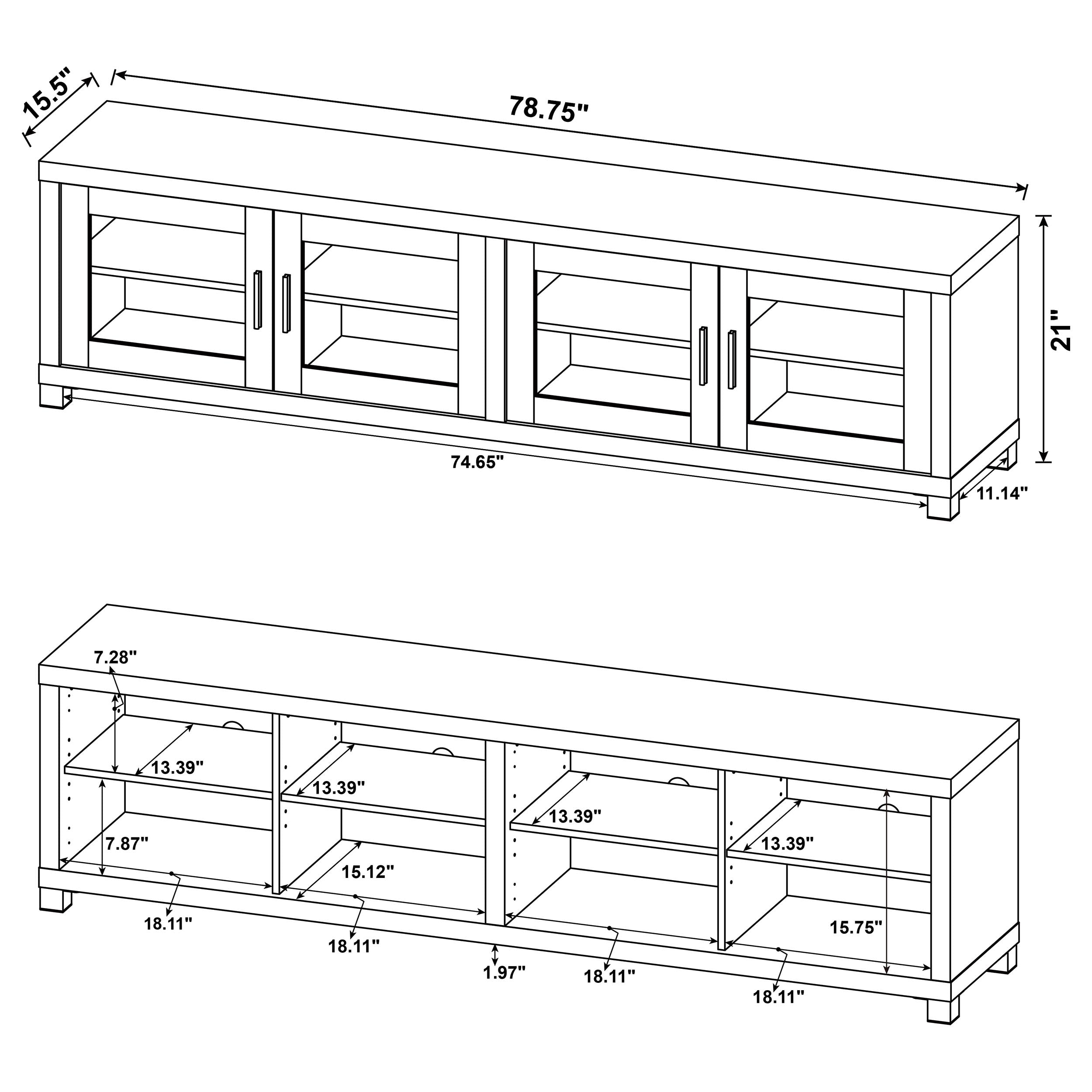 Jupiter 79" TV Stand