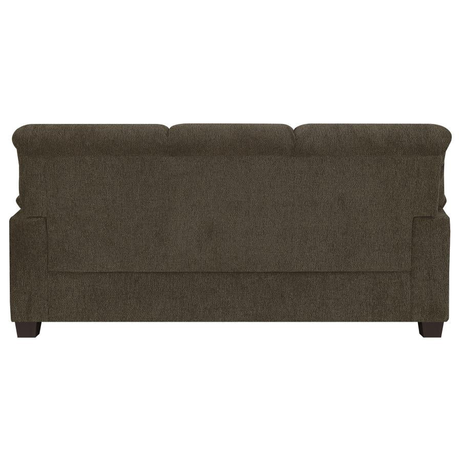 Clementine Upholstered Pillow Top Arm Living Room Sofa And Love Seat Set