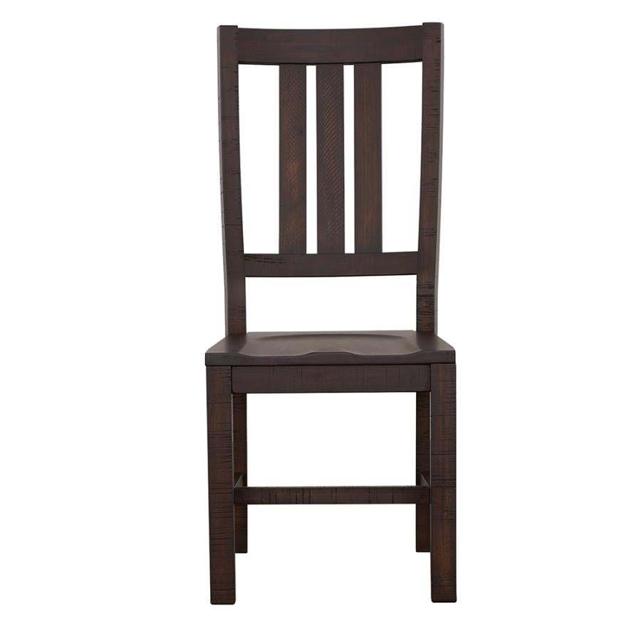 Calandra Slat Back Side Chairs Vintage Java (Set of 2