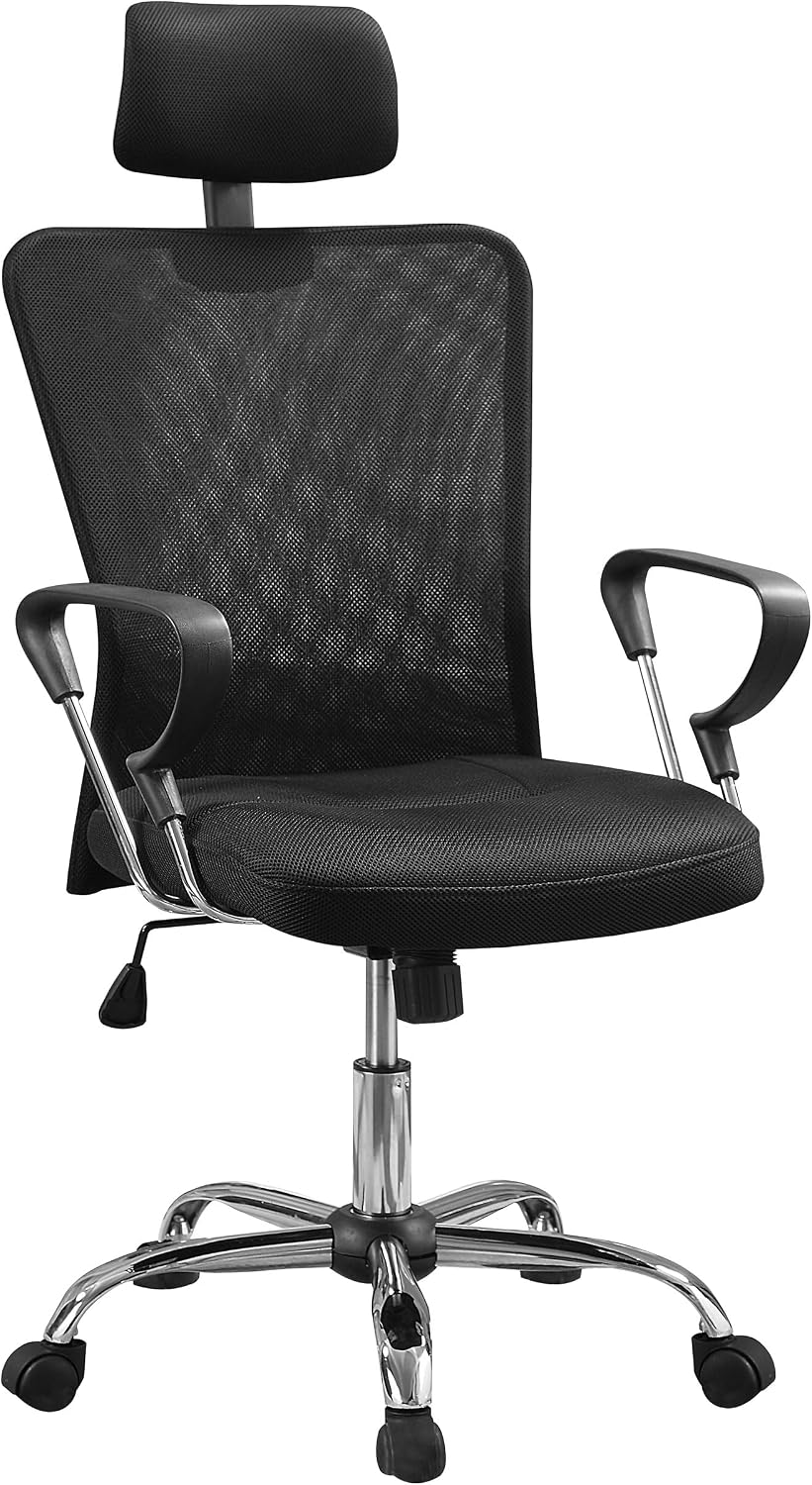 Coaster Stark Fabric Mesh Office Chair with Casters in Black
