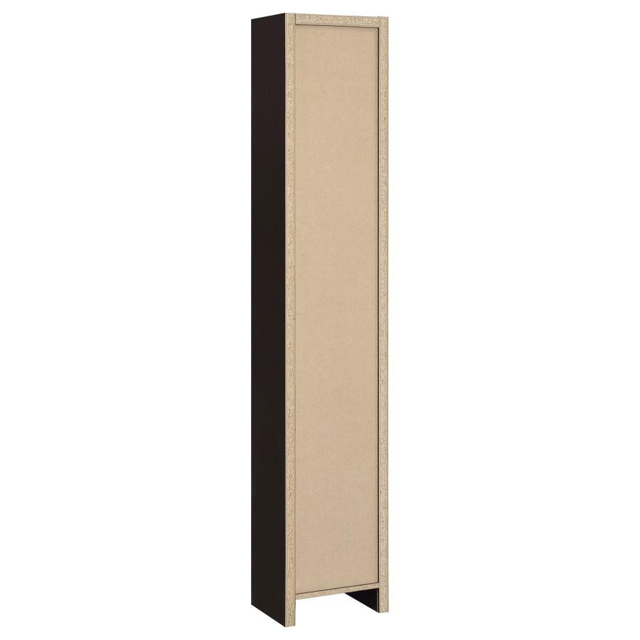 Coaster 9 Adjustable Shelf Narrow Bookcase in Cappuccino 800285