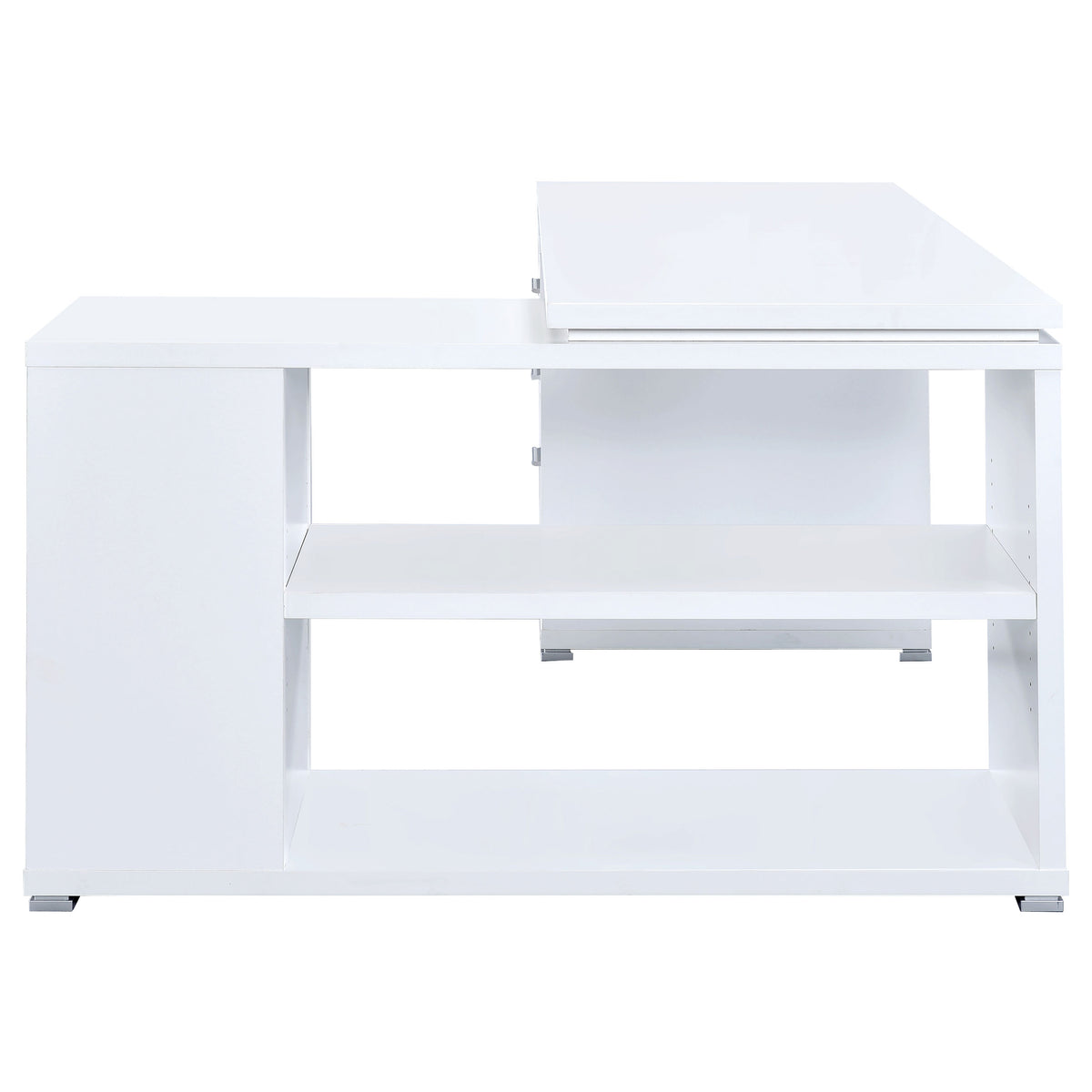 Yvette L-Shape Computer Desk White