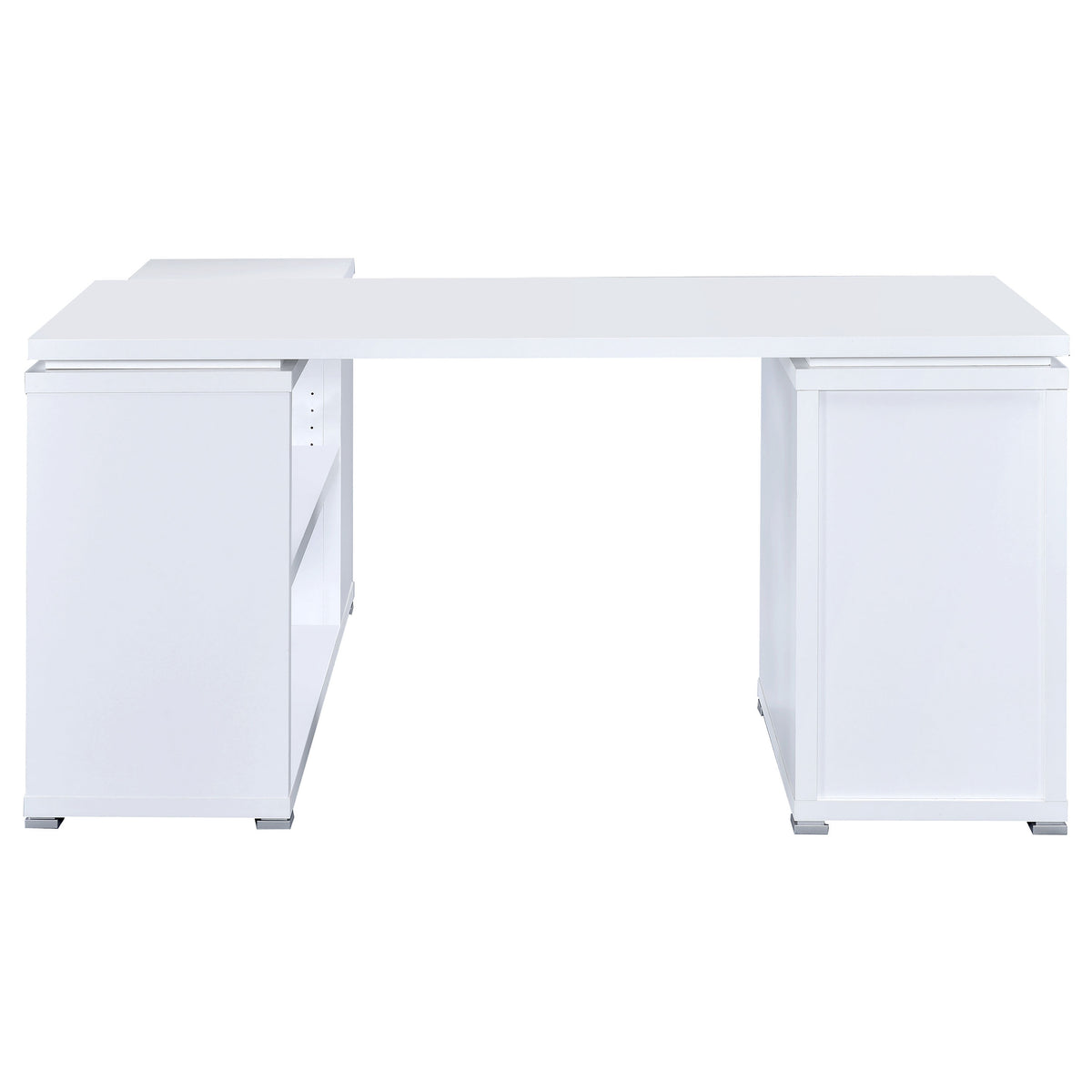 Yvette L-Shape Computer Desk White