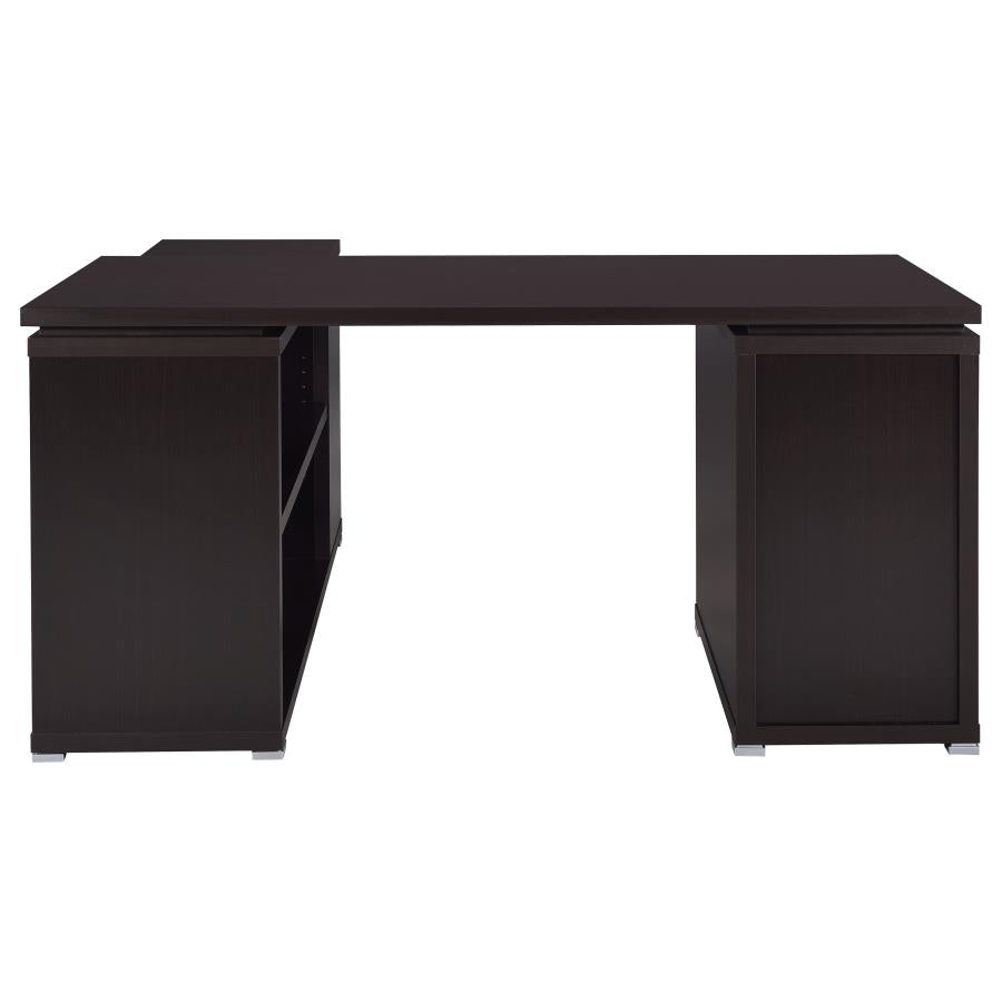 Yvette Cappuccino Left or Right Facing Corner Computer Desk