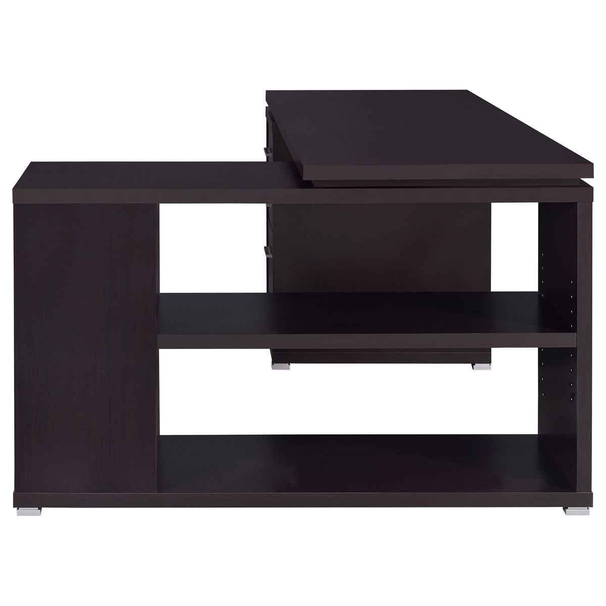 Yvette L-Shape Computer Desk Cappuccino