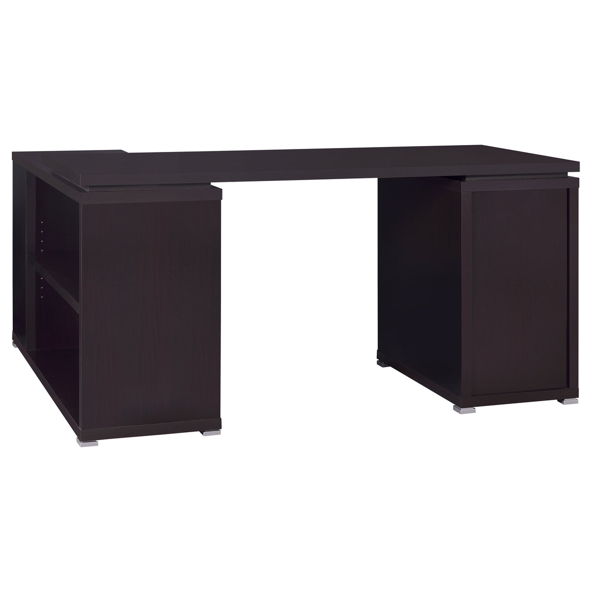 Yvette L-Shape Computer Desk Cappuccino