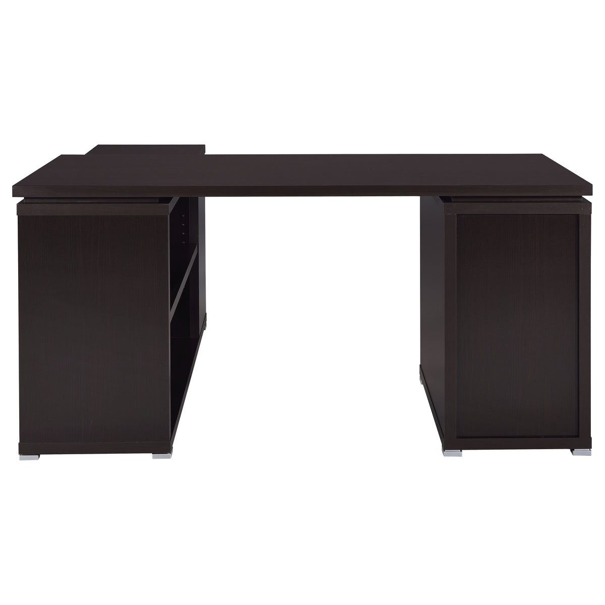 Yvette L-Shape Computer Desk Cappuccino