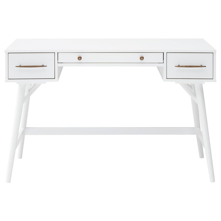 Coaster Mid-century Modern Style Writing Desk in White